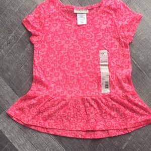 Girls 5/6 Pink Babydoll T-Shirt NWT